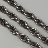Zdjęcie - Łańcuch aluminiowy owal podwójny gładki grafitowy 19x13mm